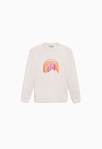 Kids' two-tone rainbow sweatshirt