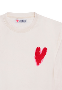 Sweat femme cœur rouge