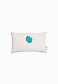 Coussin Ballon cœur vert mix