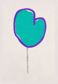 Coussin Ballon cœur vert mix