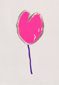 Women's pink heart balloon sweatshirt