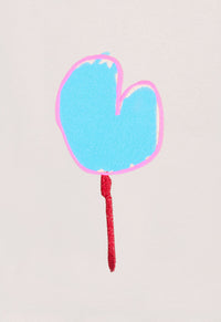 Coussin Ballon cœur bleu mix