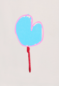 Women's blue heart balloon sweatshirt