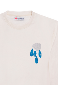 Sweat femme nuage et pluie
