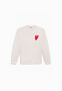 Sweat homme cœur rouge