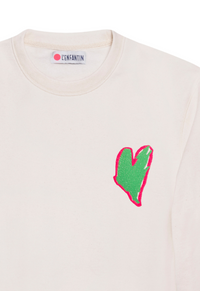 Sweat enfant cœur vert