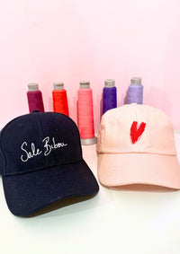 Casquette rose poudre personnalisable