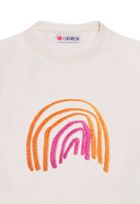 Women's two-tone rainbow sweatshirt