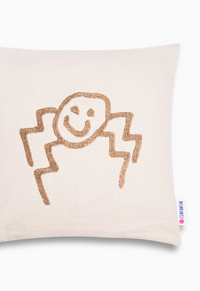 Coussin l'araignée gentille paillettes
