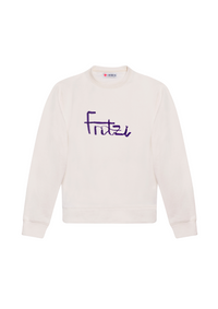 Sweat écru Femme écriture