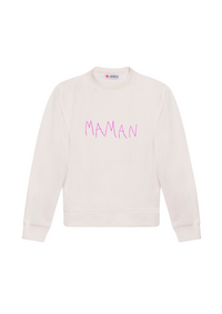 Sweat écru Femme écriture