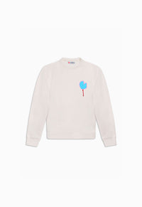 Women's blue heart balloon sweatshirt