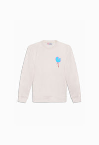 Sweat homme ballon coeur bleu