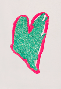 Sweat femme cœur vert