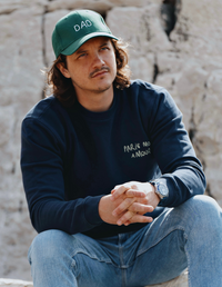 Sweat dark navy Homme écriture