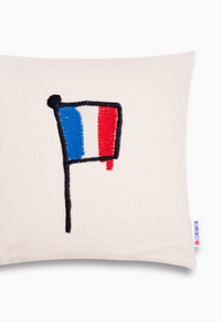 Coussin Drapeau Français mat