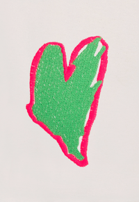 Sweat femme cœur vert