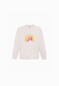 Kids' two-tone rainbow sweatshirt