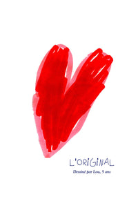 Chaussettes cœur rouge paillettes