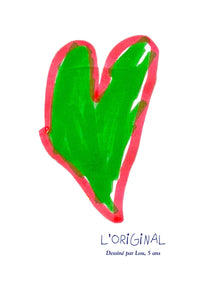 T-shirt femme cœur vert