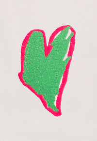 Chaussettes cœur vert mat