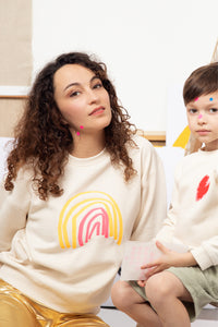 Women's two-tone rainbow sweatshirt