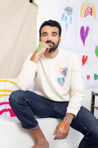 Sweat homme double cœur