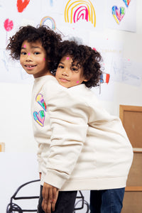 Sweat enfant double cœur