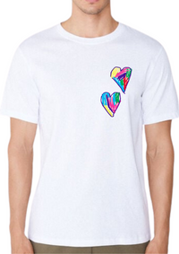 T-shirt homme double cœur