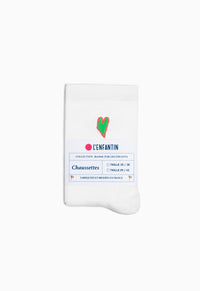 Chaussettes cœur vert mat