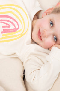 Kids' two-tone rainbow sweatshirt