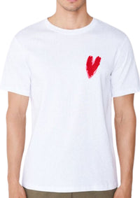 T-shirt homme cœur rouge