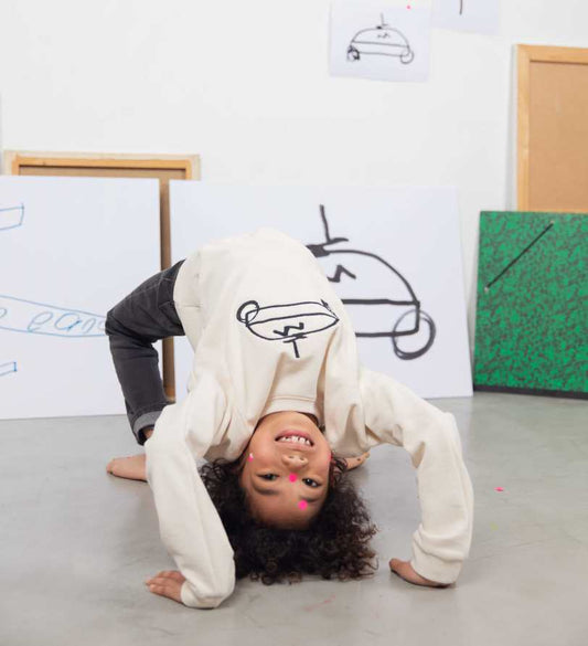 Sweat écru Enfant Dessin