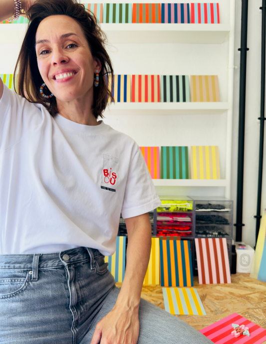 T-shirt brodé BISOU– Collaboration L’Enfantin x Marie Jeanselme