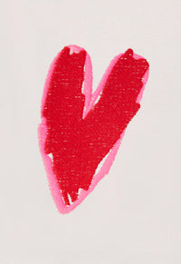 Chaussettes cœur rouge mat