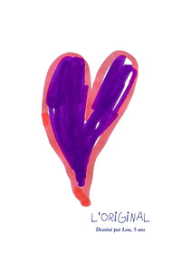 Chaussettes cœur violet mat