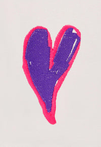 Chaussettes cœur violet mat
