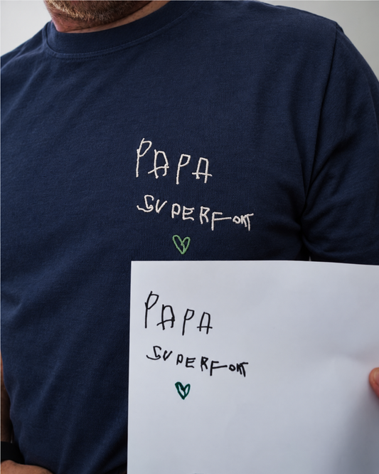 T-shirt Homme navy écriture