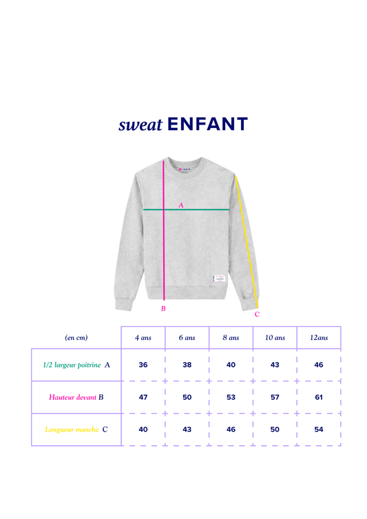 Sweatshirt für Kinder mit Schriftzug